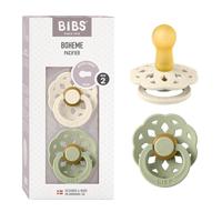 Set van 2 BIBS Bohème-fopspenen, maat 2 van 6 tot 18 maanden beige - thumbnail