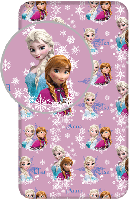 Frozen Anna and Elsa Hoeslaken Eenpersoons - 90 x 200 cm - Katoen - thumbnail
