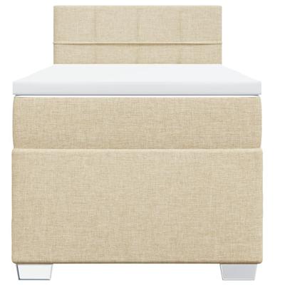 Boxspring met matras stof crèmekleurig 80x200 cm
