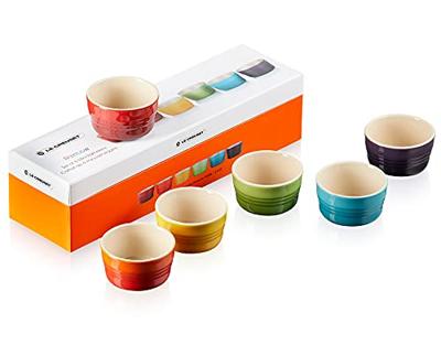 LE CREUSET - Aardewerk - Mini-ramekins 0,10l Regenboog 6-dlg