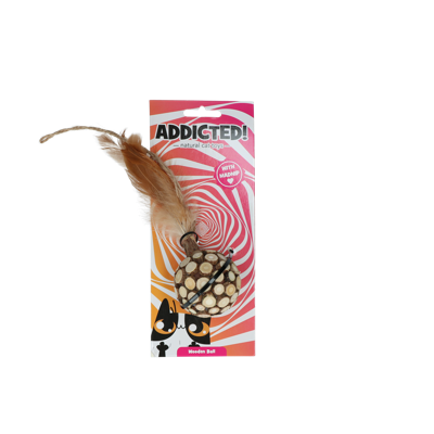 Addicted Wooden ball with feathers Addicted Wooden ball with feathers