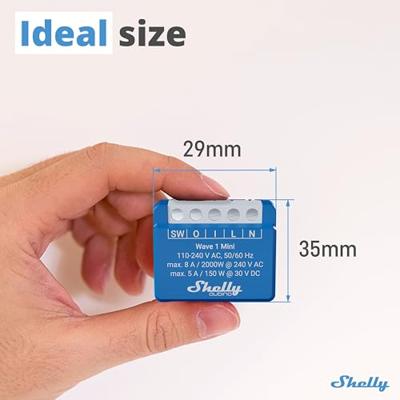 Shelly Qubino Wave 1 mini - module met potentiaalvrije uitgang