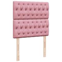 Boxspring met matras fluweel roze 80x200 cm - thumbnail