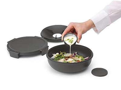 Brabantia Make & Take saladebak 1,3 liter kunststof dark grey