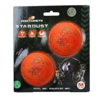 Dog Comets Ball Stardust Oranje M 2-pack - thumbnail
