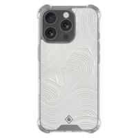 iPhone 16 Pro shockproof hoesje - Abstract beige waves - thumbnail