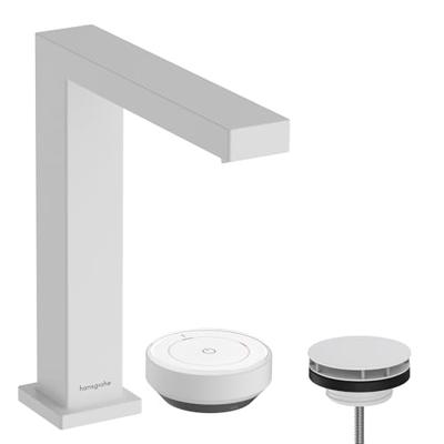 Hansgrohe Tecturis E 2-gats wastafelkraan 150 CoolStart met waste, mat wit