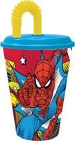Beker met Rietje Spider-Man CZ11366 430 ml - thumbnail