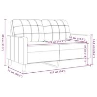 3-delige Loungeset met kussens fluweel wijnrood - thumbnail