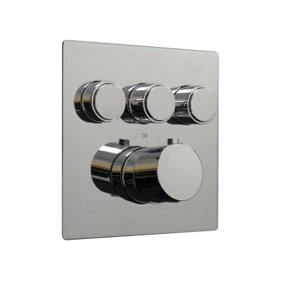 OUTLET Afbouwdeel BWS Douchekraan Thermostatisch 3-Wegs Chroom