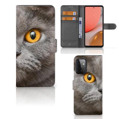 Telefoonhoesje | Met pasjeshouder | Samsung Galaxy A72 Britse Korthaar
