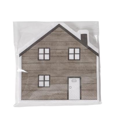 Boltze Home Servetten homewood in huisvorm 12 stuks