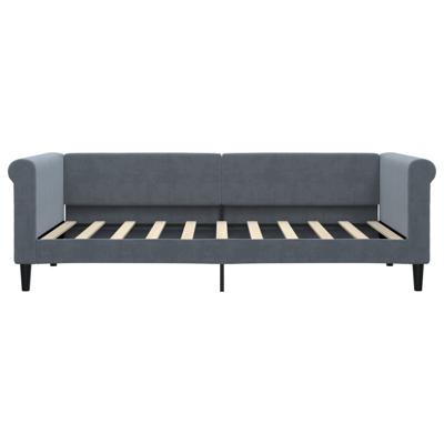 Slaapbank met matras 100x200 cm fluweel donkergroen - thumbnail
