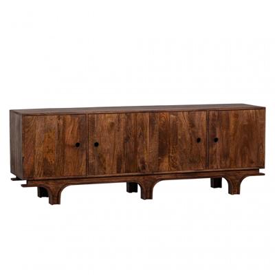 WOOOD Dressoir 'Staes' Mangohout, 200cm, kleur Walnoot