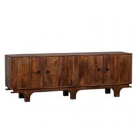 WOOOD Dressoir 'Staes' Mangohout, 200cm, kleur Walnoot - thumbnail