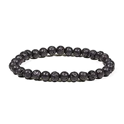 Edelsteen Armband Lavasteen Zwart