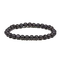 Edelsteen Armband Lavasteen Zwart - thumbnail