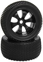 Absima 1:8 Truggy Complete wielen Dirty 6-spaaks Zwart 2 stuk(s) - thumbnail