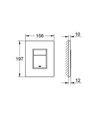 Grohe Bedieningsplaat Skate Cosmopolitan DualFlush Cool Sunrise Geborsteld