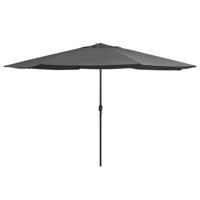 VidaXL Parasol met metalen paal 390 cm antracietkleurig - thumbnail
