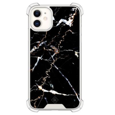 iPhone 11 siliconen shockproof hoesje - Marmer zwart iPhone 11 siliconen shockproof hoesje - Marmer zwart