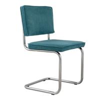 Zuiver Eetkamerstoel 'Ridge' Rib, kleur Blauw - thumbnail