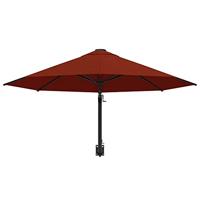 Wandparasol met metalen paal 300 cm terracottakleurig - thumbnail