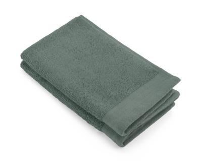 Walra gastendoek soft cotton legergroen 30x50 cm set van 2 Walra gastendoek soft cotton legergroen 30x50 cm set van 2