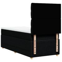 Boxspring met matras stof zwart 180x200 cm - thumbnail
