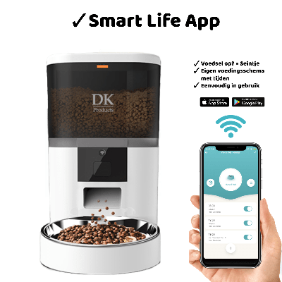 Automatische voerbak voor honden en katten van Dkproducts.nl