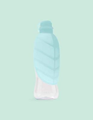 United Pets Leaf - Hond Waterfles voor Wandelen, Gemaakt van Siliconen, Kleur Lichtblauw. Waterdispenser om mee te Nemen voor Honden,Outdoor Draagbare Huisdier Reisfles, Drinkwaterfles Bowl Dispenser