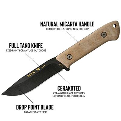 Buck Knives Compadre Camp Knife Cerakote Vastmes Bruin Buck Knives Compadre Camp Knife Cerakote Vastmes Bruin