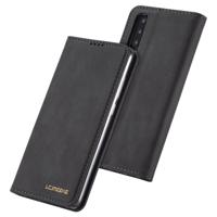 Voor Huawei P30 LC. IMEEKE LC-002 Series Skin Hand Feeling PU + TPU Horizontal Flip Leather Case with Holder & Card Slot & Wallet(Black) - thumbnail