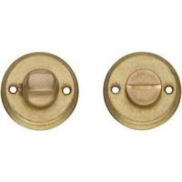 Intersteel WC slot rond schroefgaten messing getrommeld - thumbnail