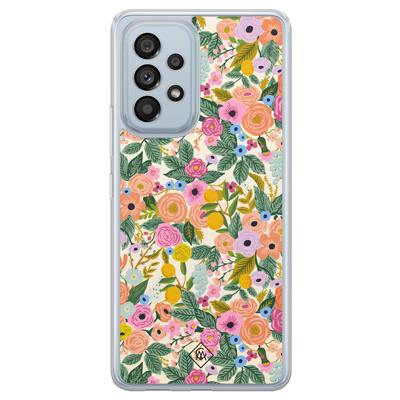 Samsung Galaxy A53 hybride hoesje - Pink gardens Samsung Galaxy A53 hybride hoesje - Pink gardens
