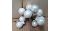 Kerstballetjes glasballetjes wit glas - Warentuin mix - thumbnail
