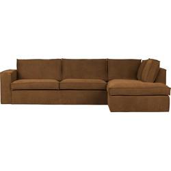 WOOOD Hoekbank 'Freddie' Rechts, Melange, kleur Brons