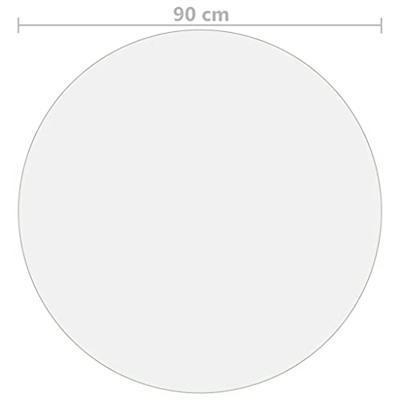 VidaXL Tafelbeschermer ø90 cm 1,6 mm pvc transparant
