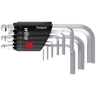 Wiha Zeskant Haakse schroevendraaierset 1.5 mm, 2 mm, 2.5 mm, 3 mm, 4 mm, 5 mm, 6 mm, 8 mm, 10 mm 9-delig