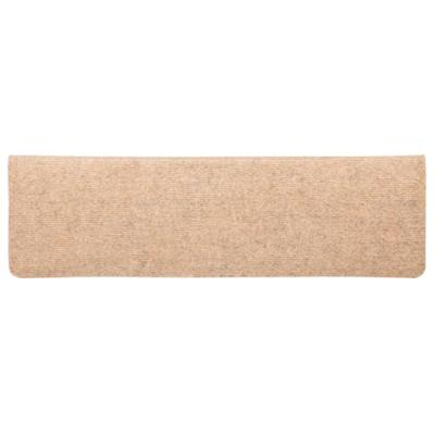 VidaXL Trapmatten 10 st 65x21x4 cm naaldvilt crèmekleurig