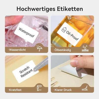 NIIMBOT A2A88358101 Etiketten (rol) 50 x 30 mm Wit 230 stuk(s) Universele etiketten - thumbnail