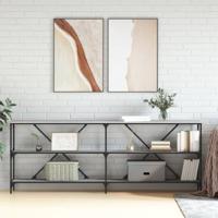 Wandtafel 200x30x75 cm bewerkt hout en ijzer grijs sonoma eiken - thumbnail