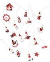 HEMA Houten kersthangers rood - 20 stuks (multi) - thumbnail