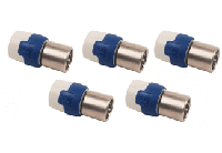 Hirschmann QFC 5S F-connector Male Metaal Wit / Blauw - thumbnail