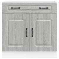 Keuken onderkast Kalmar bewerkt hout grijs sonoma eiken - thumbnail