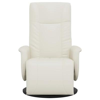 Fauteuil verstelbaar met voetensteun kunstleer crmekleurig - thumbnail