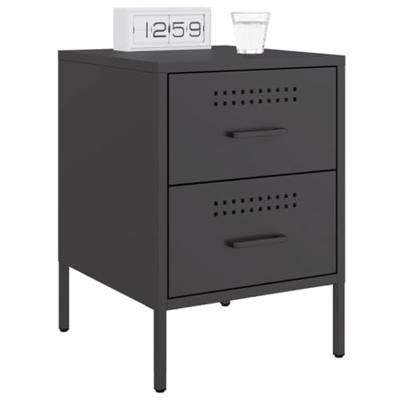 Nachtkastje 36x39x50,5 cm staal zwart