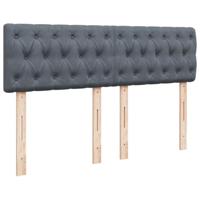 Boxspring met matras fluweel donkergrijs 160x200 cm - thumbnail