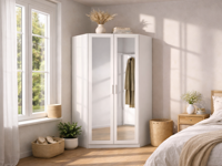 Hoekkast RIGA 2 deuren wit - thumbnail