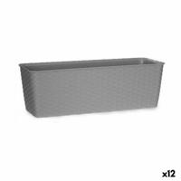 Plantenbak Stefanplast Grijs Plastic 18 x 16 x 49 cm (12 Stuks) - thumbnail
